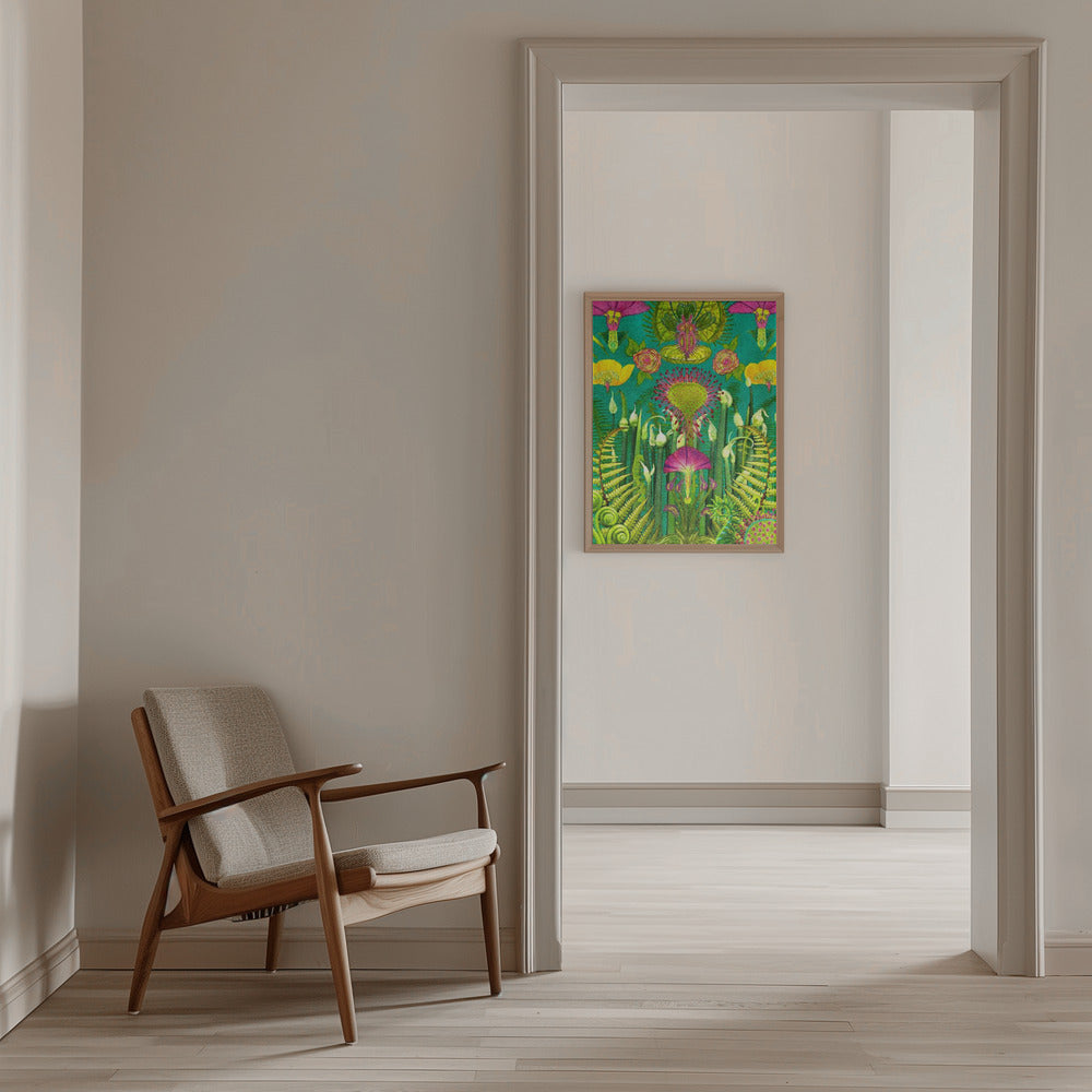 Electric Meadow.png - Stretched Canvas, Poster or Fine Art Print I Heart Wall Art