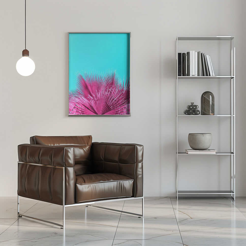 Electric Pink Palm Fronds - Stretched Canvas, Poster or Fine Art Print - I Heart Wall Art - Poster Print, Canvas Print or Framed Art Print