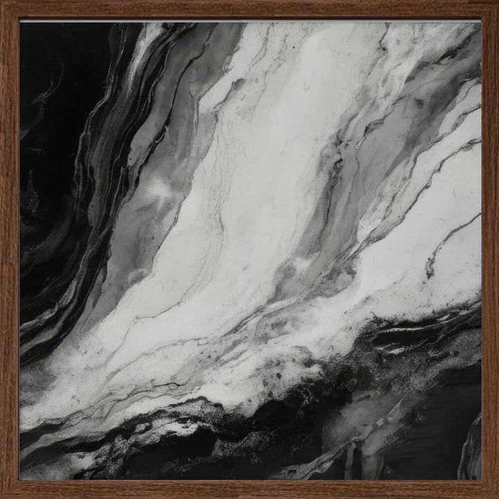 Elegant Black Marble - Square Stretched Canvas, Poster or Fine Art Print - I Heart Wall Art - Poster Print, Canvas Print or Framed Art Print