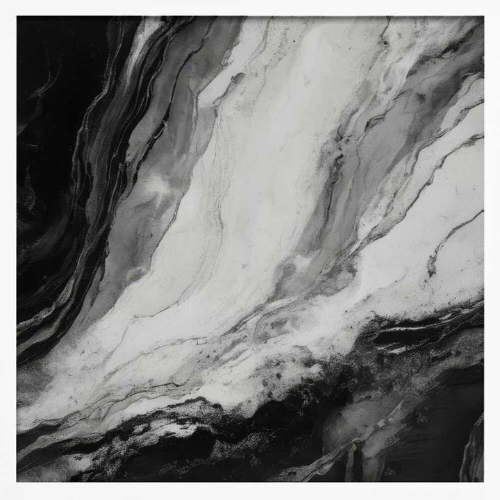 Elegant Black Marble - Square Stretched Canvas, Poster or Fine Art Print - I Heart Wall Art - Poster Print, Canvas Print or Framed Art Print