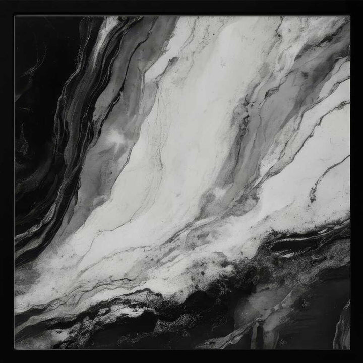 Elegant Black Marble - Square Stretched Canvas, Poster or Fine Art Print - I Heart Wall Art - Poster Print, Canvas Print or Framed Art Print