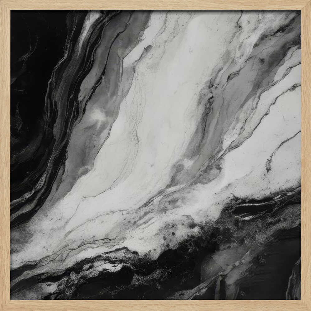 Elegant Black Marble - Square Stretched Canvas, Poster or Fine Art Print - I Heart Wall Art - Poster Print, Canvas Print or Framed Art Print