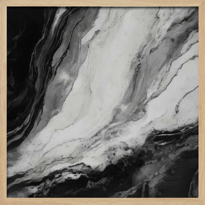 Elegant Black Marble - Square Stretched Canvas, Poster or Fine Art Print - I Heart Wall Art - Poster Print, Canvas Print or Framed Art Print