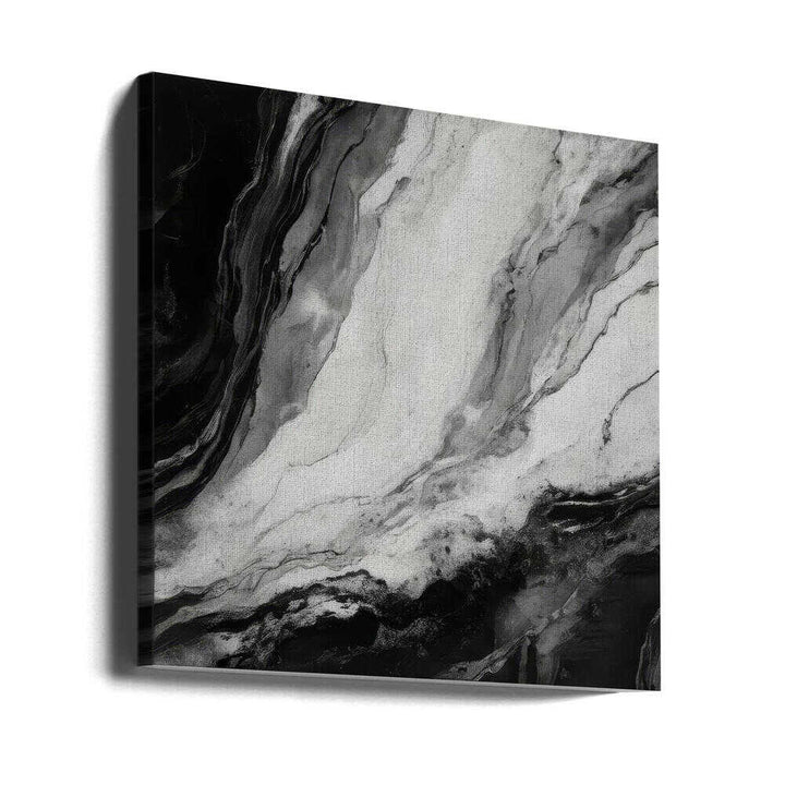 Elegant Black Marble - Square Stretched Canvas, Poster or Fine Art Print - I Heart Wall Art - Poster Print, Canvas Print or Framed Art Print