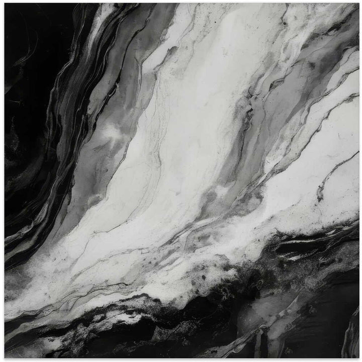 Elegant Black Marble - Square Stretched Canvas, Poster or Fine Art Print - I Heart Wall Art - Poster Print, Canvas Print or Framed Art Print