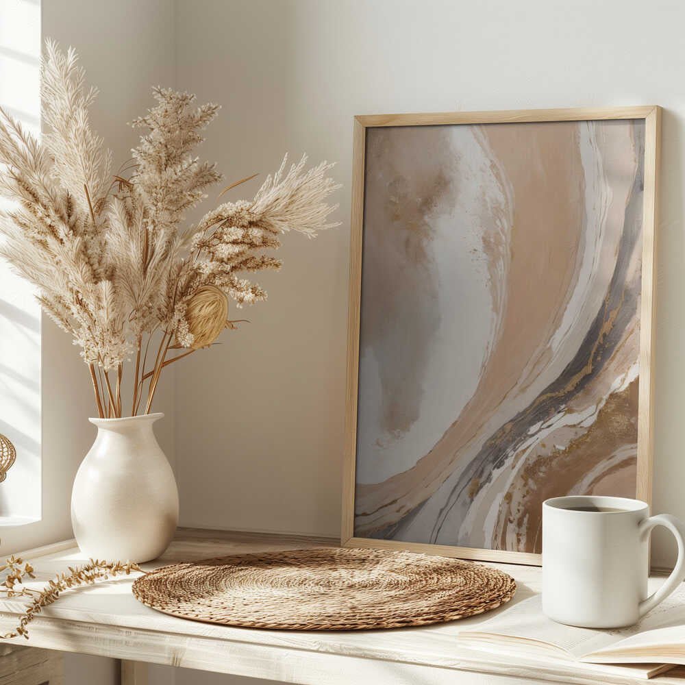 Elegant Marble Flow - Stretched Canvas, Poster or Fine Art Print - I Heart Wall Art - Poster Print, Canvas Print or Framed Art Print