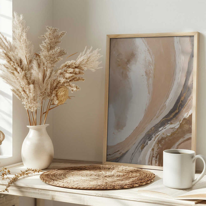 Elegant Marble Flow - Stretched Canvas, Poster or Fine Art Print - I Heart Wall Art - Poster Print, Canvas Print or Framed Art Print
