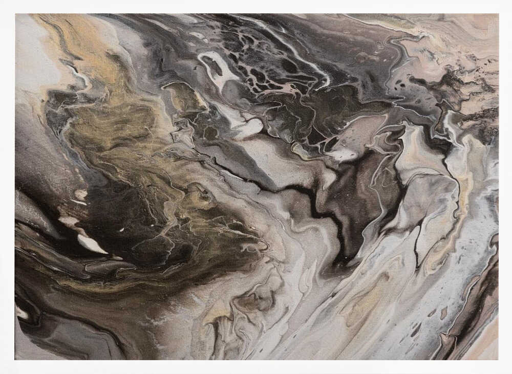 Elegant Marbled Flow - Stretched Canvas, Poster or Fine Art Print - I Heart Wall Art - Poster Print, Canvas Print or Framed Art Print