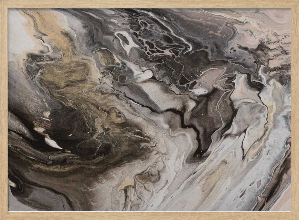 Elegant Marbled Flow - Stretched Canvas, Poster or Fine Art Print - I Heart Wall Art - Poster Print, Canvas Print or Framed Art Print