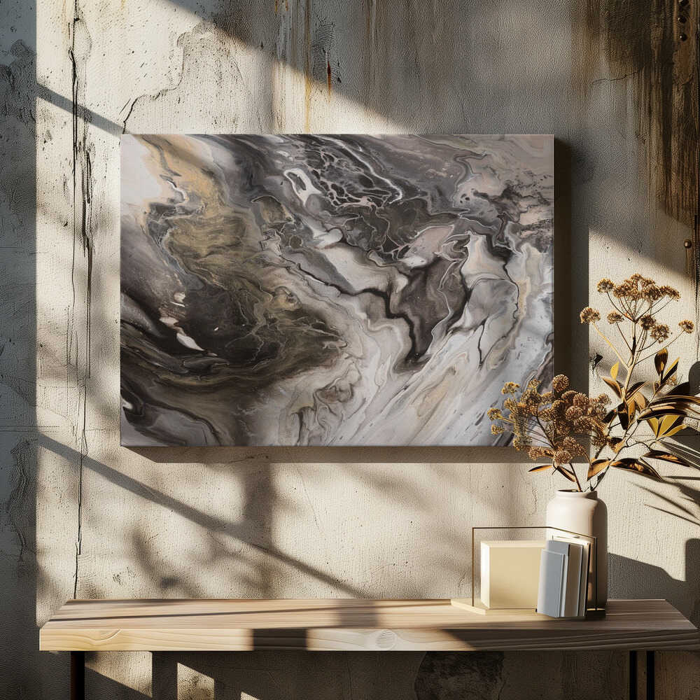 Elegant Marbled Flow - Stretched Canvas, Poster or Fine Art Print - I Heart Wall Art - Poster Print, Canvas Print or Framed Art Print