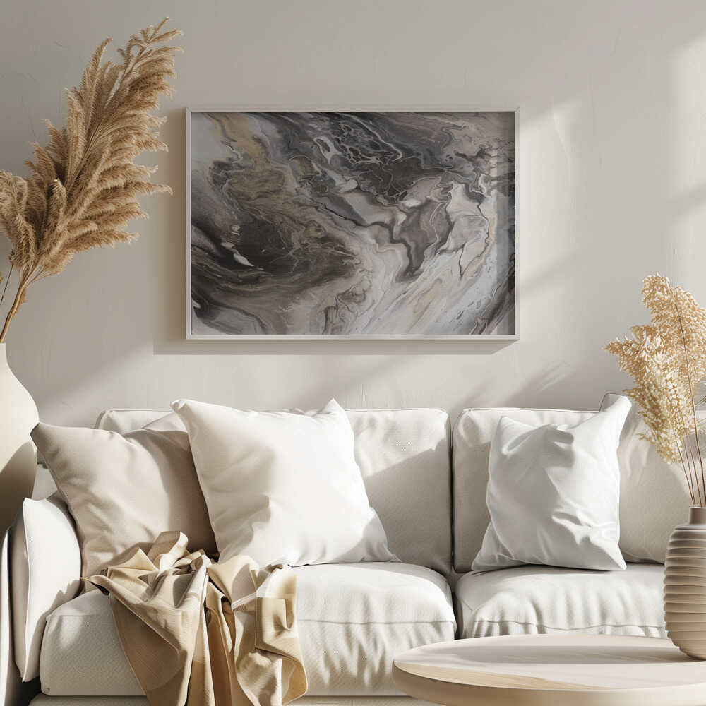 Elegant Marbled Flow - Stretched Canvas, Poster or Fine Art Print - I Heart Wall Art - Poster Print, Canvas Print or Framed Art Print