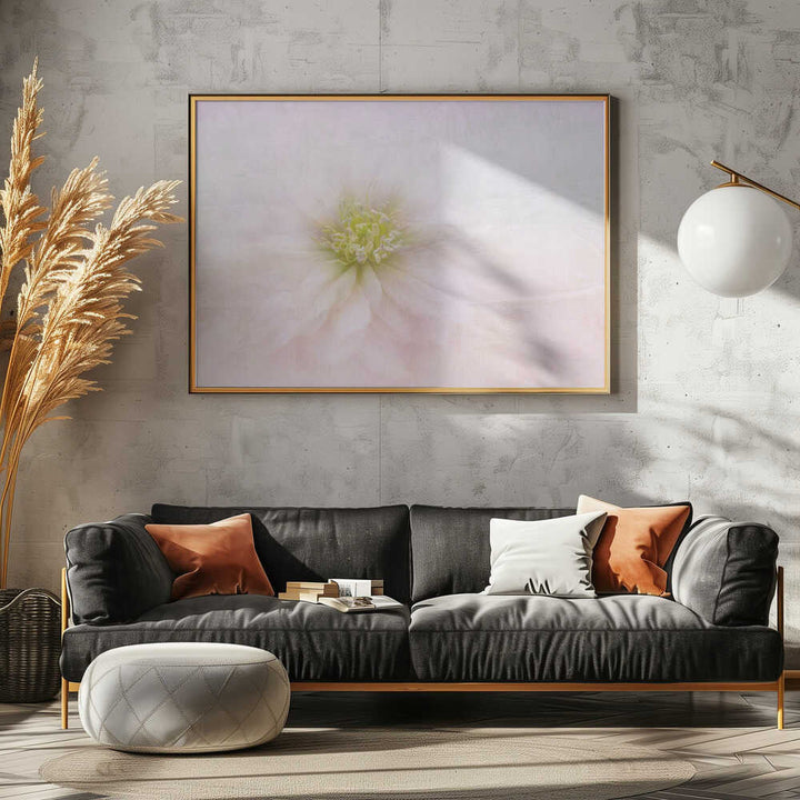 Elegant Pastel Bloom - Stretched Canvas Poster or Fine Art Print