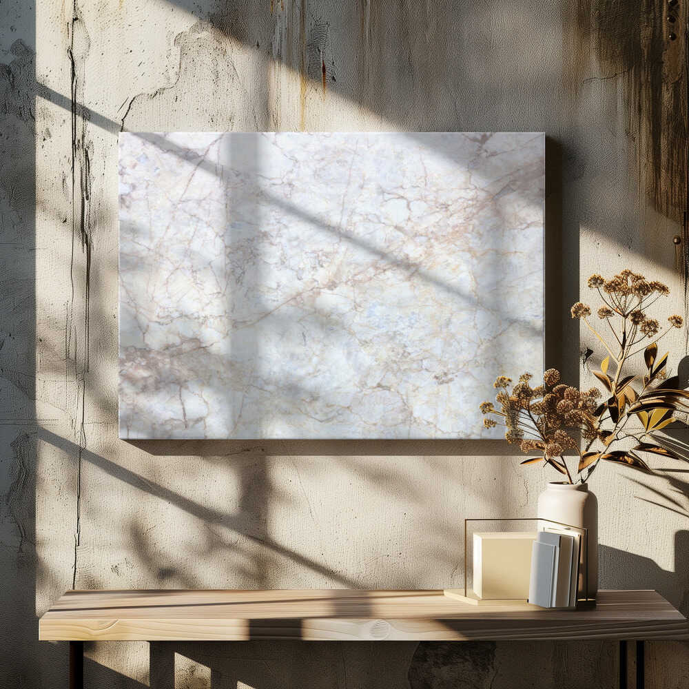 Elegant White Marble - Square Stretched Canvas, Poster or Fine Art Print - I Heart Wall Art - Poster Print, Canvas Print or Framed Art Print