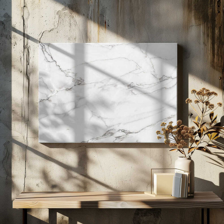 Elegant White Marble - Stretched Canvas, Poster or Fine Art Print - I Heart Wall Art - Poster Print, Canvas Print or Framed Art Print