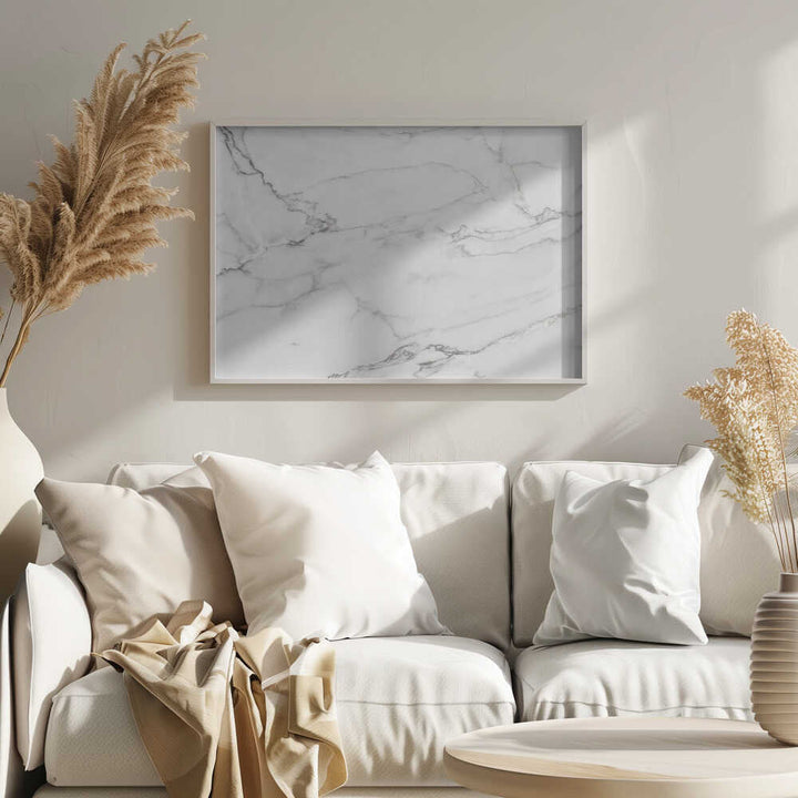 Elegant White Marble - Stretched Canvas, Poster or Fine Art Print - I Heart Wall Art - Poster Print, Canvas Print or Framed Art Print