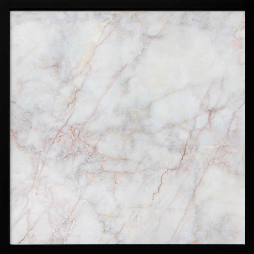 Elegant White Marble Texture - Square Stretched Canvas, Poster or Fine Art Print - I Heart Wall Art - Poster Print, Canvas Print or Framed Art Print