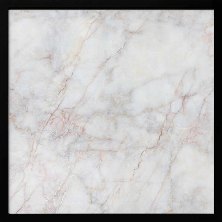 Elegant White Marble Texture - Square Stretched Canvas, Poster or Fine Art Print - I Heart Wall Art - Poster Print, Canvas Print or Framed Art Print
