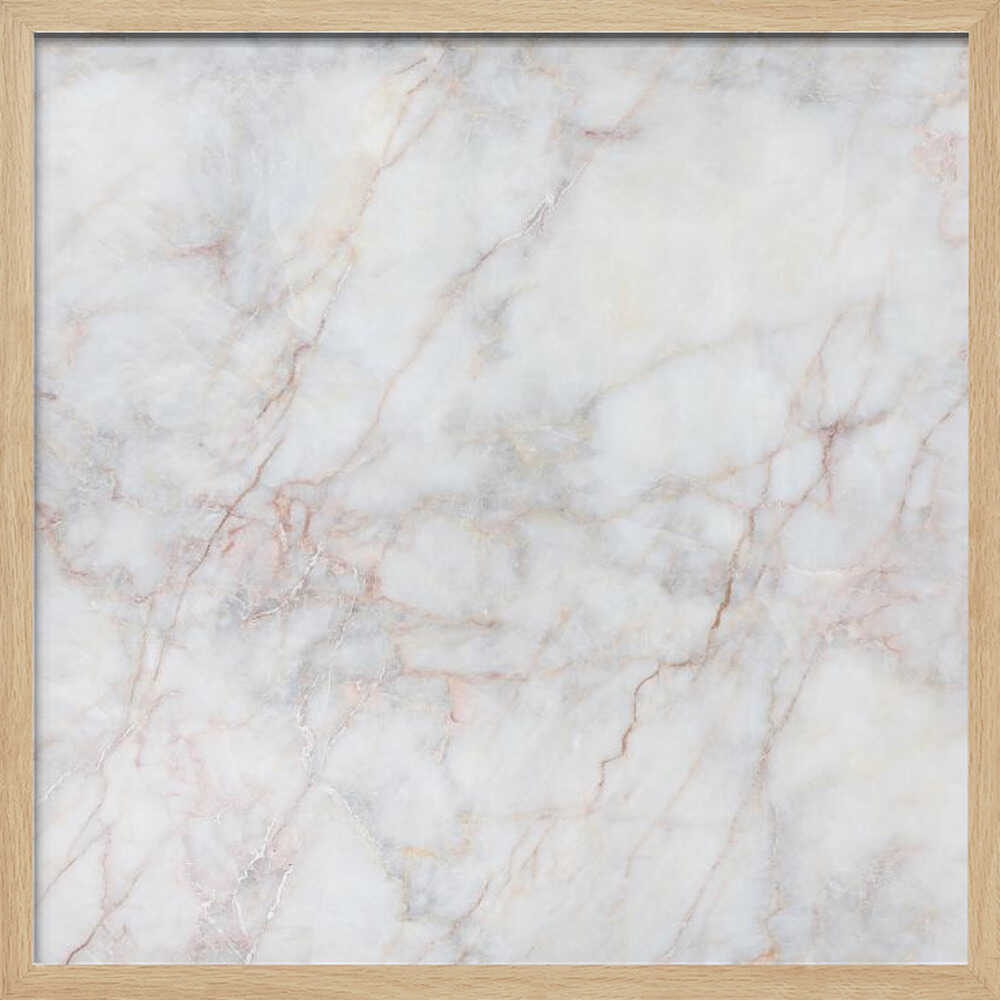 Elegant White Marble Texture - Square Stretched Canvas, Poster or Fine Art Print - I Heart Wall Art - Poster Print, Canvas Print or Framed Art Print