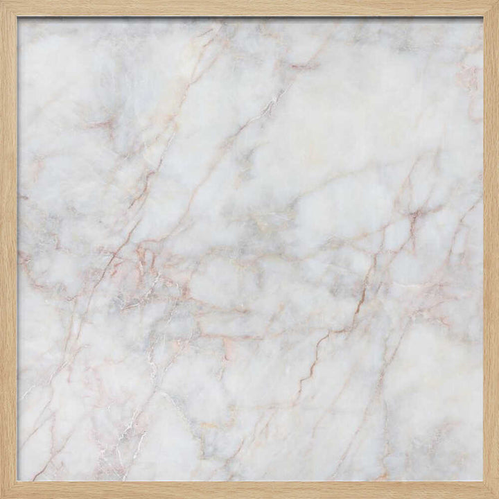 Elegant White Marble Texture - Square Stretched Canvas, Poster or Fine Art Print - I Heart Wall Art - Poster Print, Canvas Print or Framed Art Print