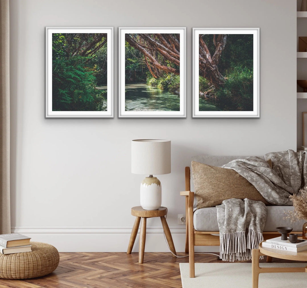 Eli Creek - Three Piece Australian Landscape (Fraser Island Queensland) Print Set Triptych - I Heart Wall Art