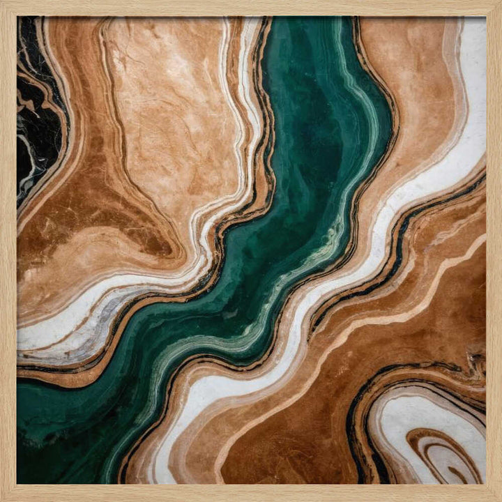 Emerald Agate Marble - Square Stretched Canvas, Poster or Fine Art Print - I Heart Wall Art - Poster Print, Canvas Print or Framed Art Print