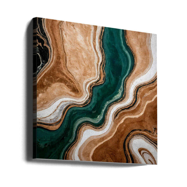 Emerald Agate Marble - Square Stretched Canvas, Poster or Fine Art Print - I Heart Wall Art - Poster Print, Canvas Print or Framed Art Print