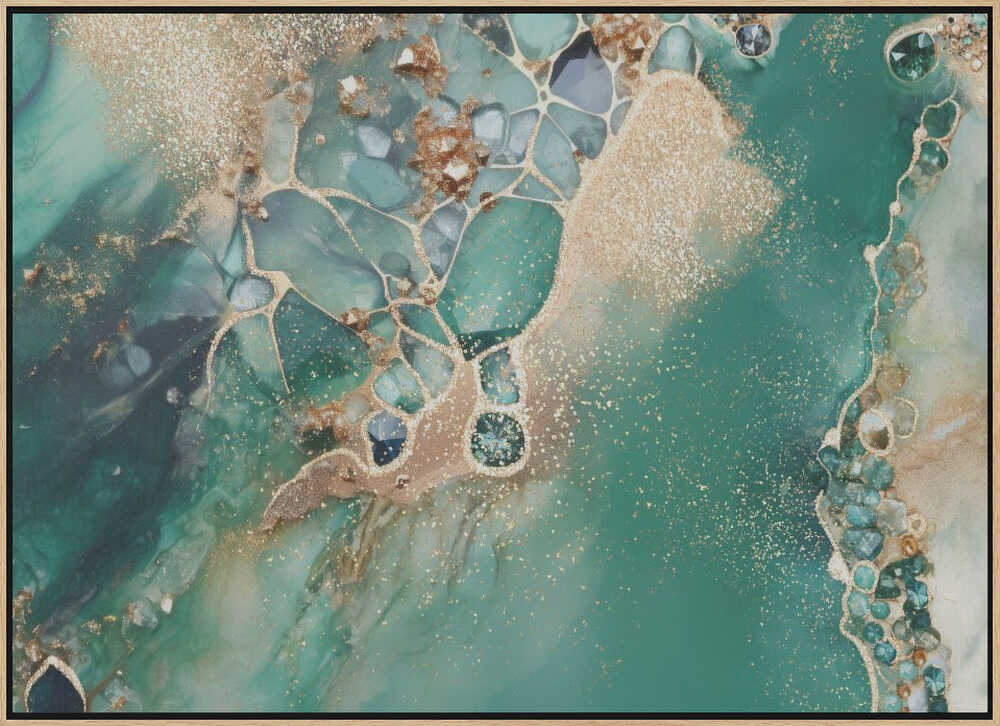 Emerald Diamonds Gold - Stretched Canvas, Poster or Fine Art Print - I Heart Wall Art - Poster Print, Canvas Print or Framed Art Print