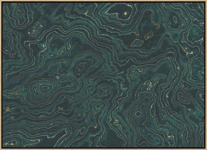 Emerald Gold Swirls - Stretched Canvas, Poster or Fine Art Print - I Heart Wall Art - Poster Print, Canvas Print or Framed Art Print