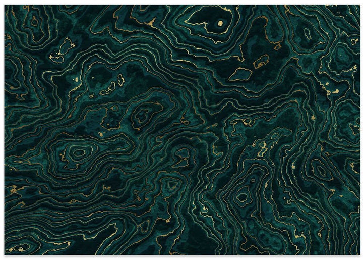 Emerald Gold Swirls - Stretched Canvas, Poster or Fine Art Print - I Heart Wall Art - Poster Print, Canvas Print or Framed Art Print