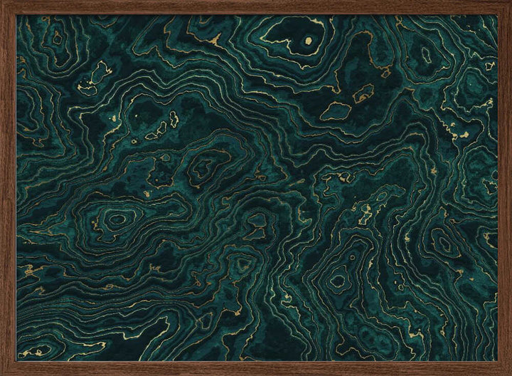 Emerald Gold Swirls - Stretched Canvas, Poster or Fine Art Print - I Heart Wall Art - Poster Print, Canvas Print or Framed Art Print