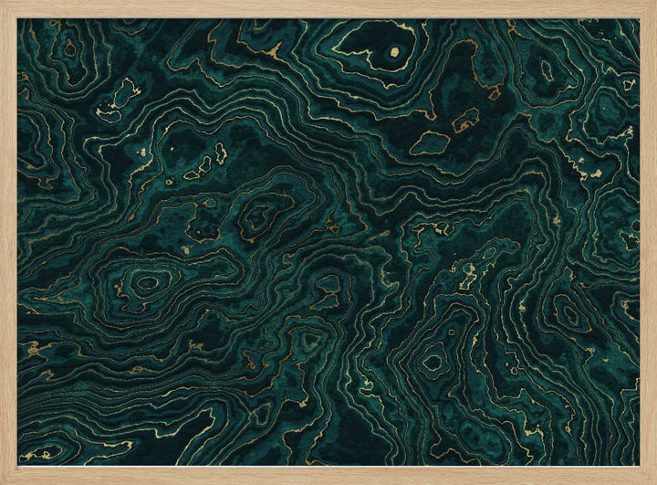Emerald Gold Swirls - Stretched Canvas, Poster or Fine Art Print - I Heart Wall Art - Poster Print, Canvas Print or Framed Art Print