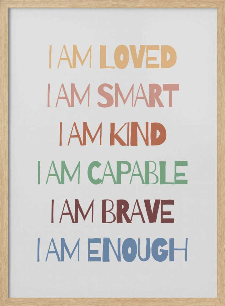 Empowering Affirmations - Stretched Canvas, Poster or Fine Art Print - I Heart Wall Art - Poster Print, Canvas Print or Framed Art Print