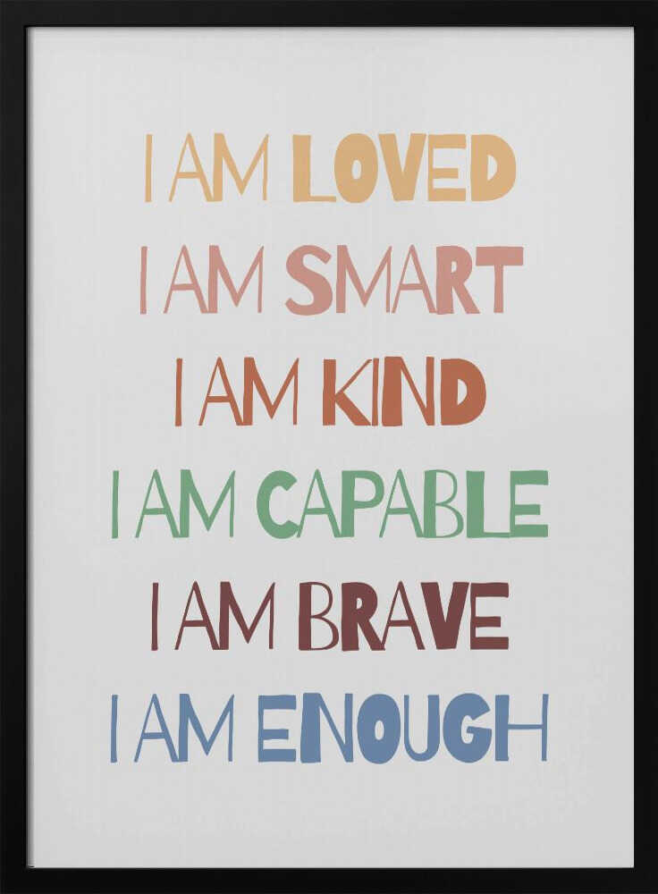 Empowering Affirmations - Stretched Canvas, Poster or Fine Art Print - I Heart Wall Art - Poster Print, Canvas Print or Framed Art Print