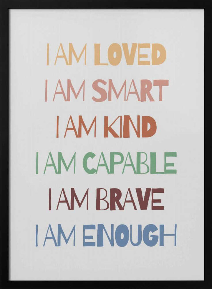 Empowering Affirmations - Stretched Canvas, Poster or Fine Art Print - I Heart Wall Art - Poster Print, Canvas Print or Framed Art Print