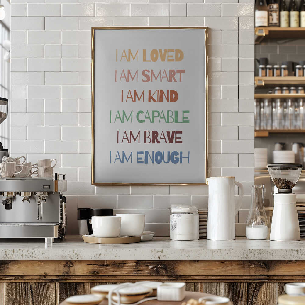 Empowering Affirmations - Stretched Canvas, Poster or Fine Art Print - I Heart Wall Art - Poster Print, Canvas Print or Framed Art Print