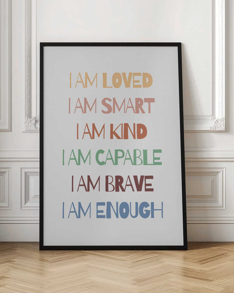 Empowering Affirmations - Stretched Canvas, Poster or Fine Art Print - I Heart Wall Art - Poster Print, Canvas Print or Framed Art Print