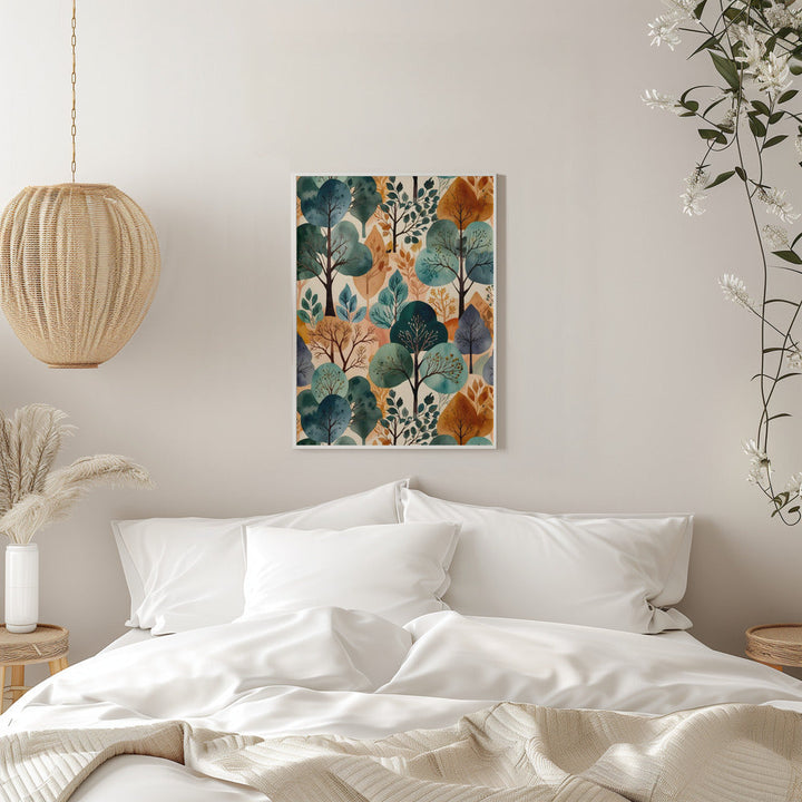 Enchanting Autumn Trees - Stretched Canvas, Poster or Fine Art Print I Heart Wall Art