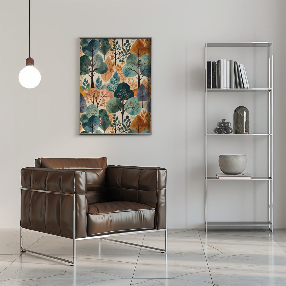 Enchanting Autumn Trees - Stretched Canvas, Poster or Fine Art Print I Heart Wall Art
