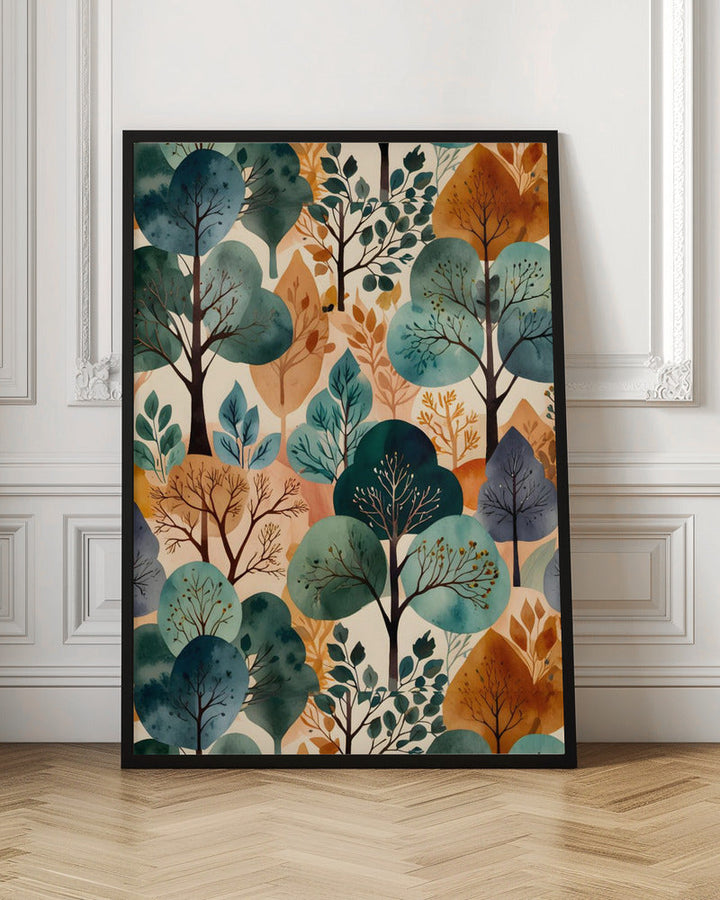 Enchanting Autumn Trees - Stretched Canvas, Poster or Fine Art Print I Heart Wall Art