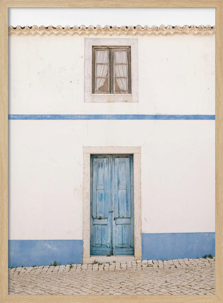 Ericeira Blue Door - Stretched Canvas, Poster or Fine Art Print I Heart Wall Art