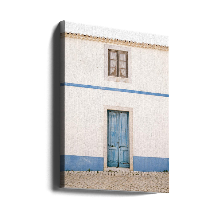 Ericeira Blue Door - Stretched Canvas, Poster or Fine Art Print I Heart Wall Art