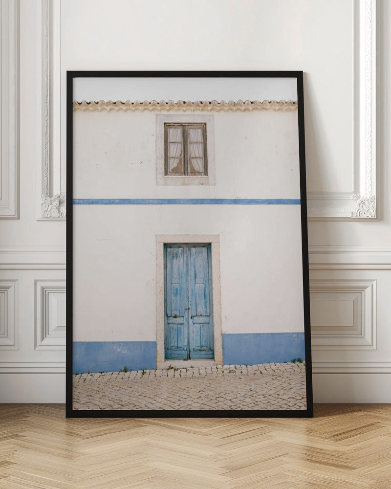 Ericeira Blue Door - Stretched Canvas, Poster or Fine Art Print I Heart Wall Art