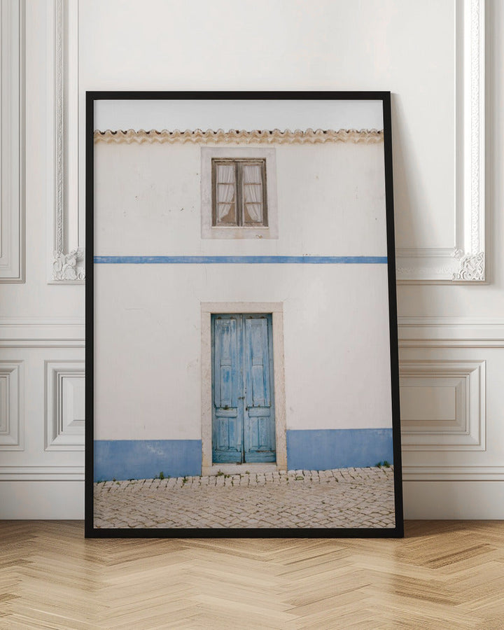 Ericeira Blue Door - Stretched Canvas, Poster or Fine Art Print I Heart Wall Art