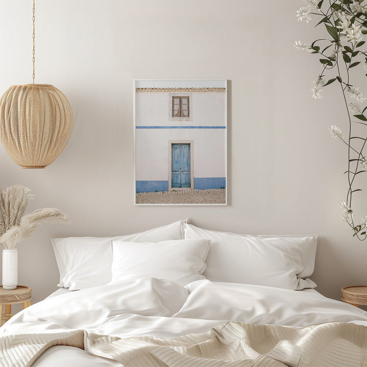 Ericeira Blue Door - Stretched Canvas, Poster or Fine Art Print I Heart Wall Art