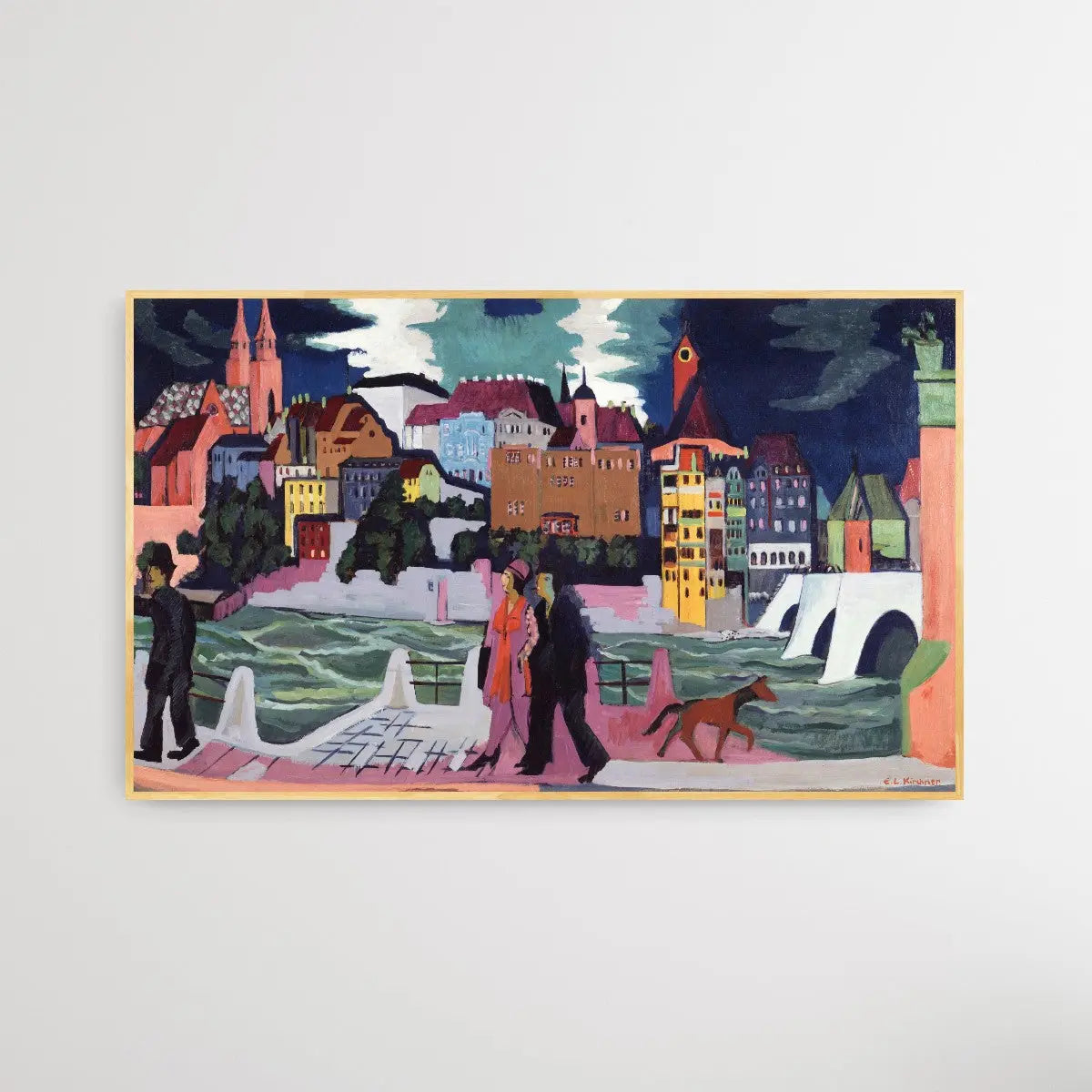 Ernst Ludwig Kirchner's View of Basel and the Rhine (1927–1928) - I Heart Wall Art