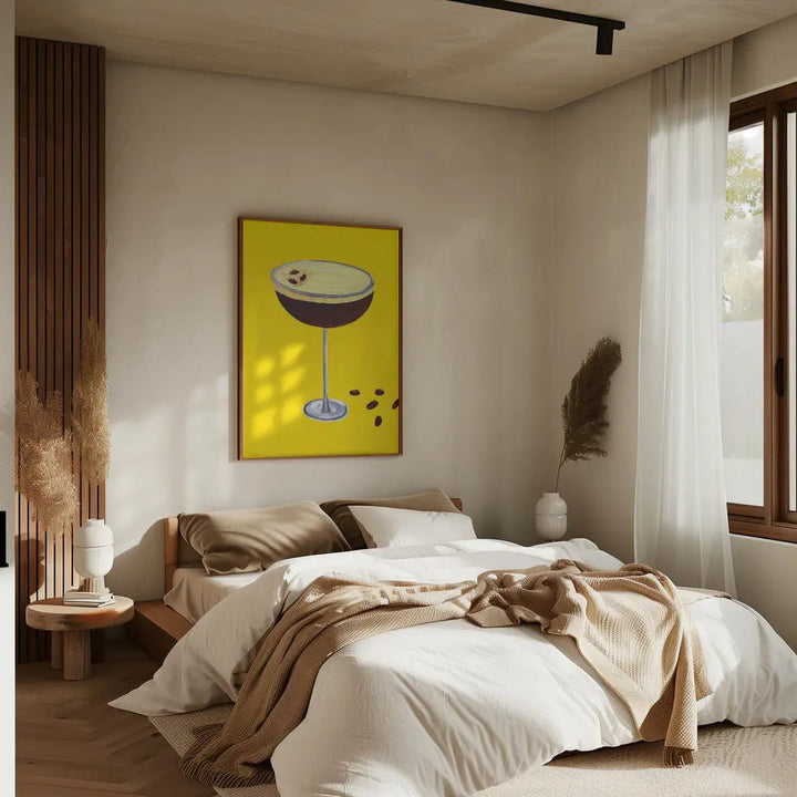 Espresso Martini Buttercup Yellow - Stretched Canvas, Poster or Fine Art Print I Heart Wall Art