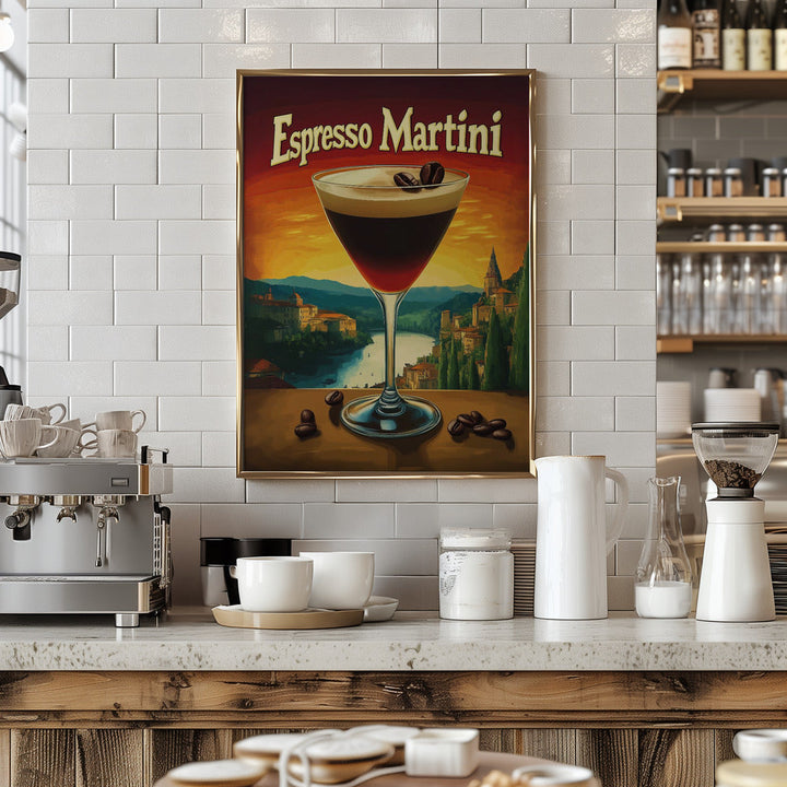 Espresso Martini Vintage - Stretched Canvas, Poster or Fine Art Print I Heart Wall Art