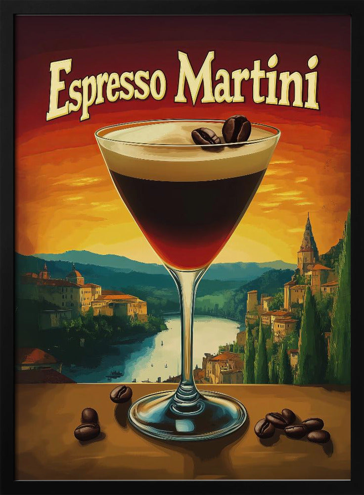 Espresso Martini Vintage - Stretched Canvas, Poster or Fine Art Print I Heart Wall Art