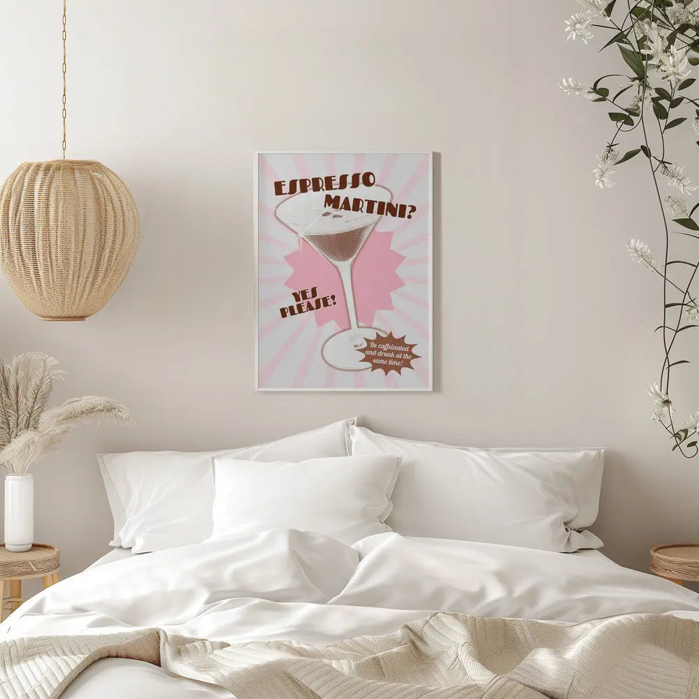 Espresso Martini Yes Please! - Stretched Canvas, Poster or Fine Art Print I Heart Wall Art