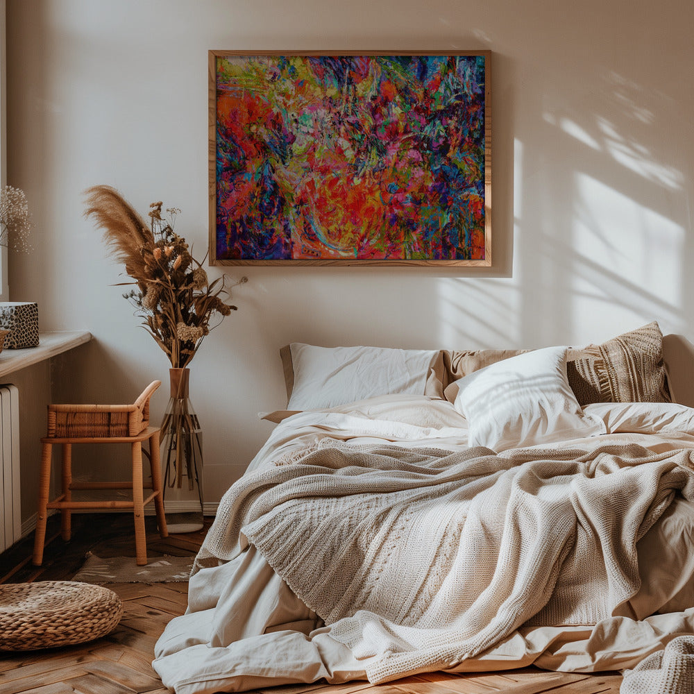 Ethereal Blossom Glow - Stretched Canvas, Poster or Fine Art Print I Heart Wall Art